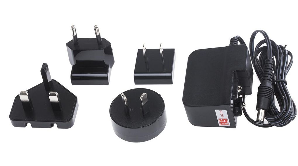 Power Supply 24V 500mA 12W AU Plug / Euro Type C (CEE 7/16) Plug / Type A (NEMA 1-15) / UK Type G (BS1363) Plug 2.1 x 5.5 mm Barrel Plug